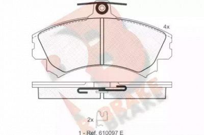 R BRAKE rb1118 -  Комплект тормозных колодок, дисковый тормоз